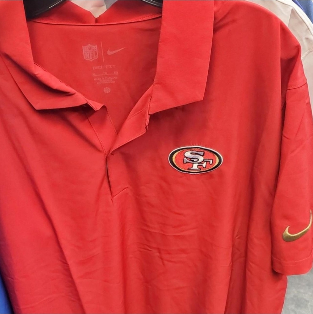 49ers polo nike dry fit t shirt brand new with tags